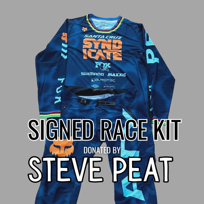 FOR MARIO! BID for a Signed/Customise Race Kit Worn By Steve Peat at Peatys Steal City Down Hill Race 2023
