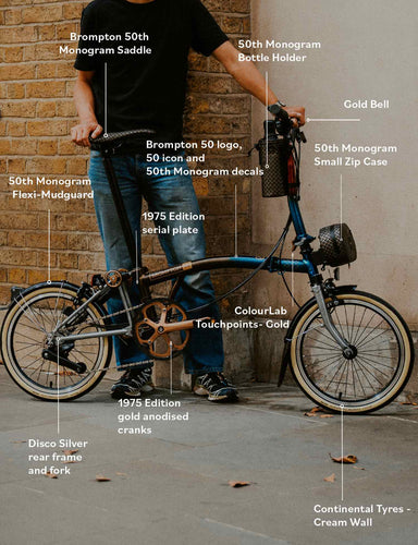 Brompton 1975 50th Anniversary Bike Medium Ride C Line 12 Speed (ONLY ONE IN STOCK)