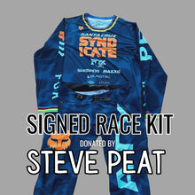 Cargar imagen en el visor de la galería, FOR MARIO! BID for a Signed/Customise Race Kit Worn By Steve Peat at Peatys Steal City Down Hill Race 2023