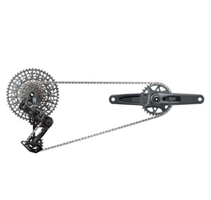 SRAM GX T-TYPE EAGLE TRANSMISSION AXS GROUPSET (RD W/BATTERY/CHARGER/CORD, EC POD, FC GX Q174 DUB MTB WIDE W/DM 32T CR W/2 GUARDS, CN 126L, CS XS-1275 10-52T): DARK POLAR 165MM  Code: SGS8169002