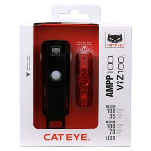 Cateye AMPP 100/VIZ 100 Lichtset