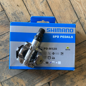 Shimano PD-M520 MTB SPD pedals two sided