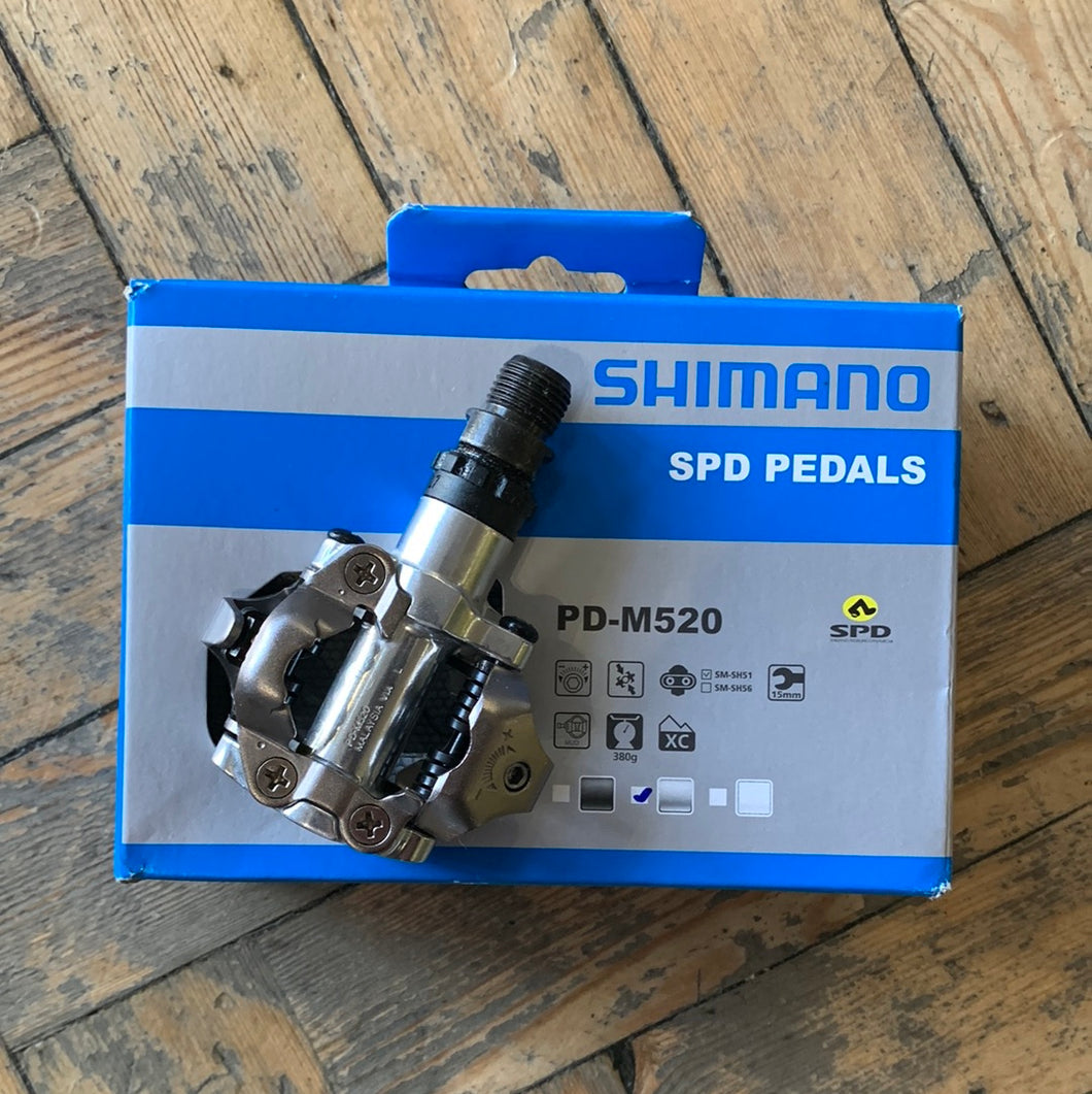 pedale shimano m520 Shimano PD-M520 MTB SPD Pedale zweiseitig – Heales Cycles